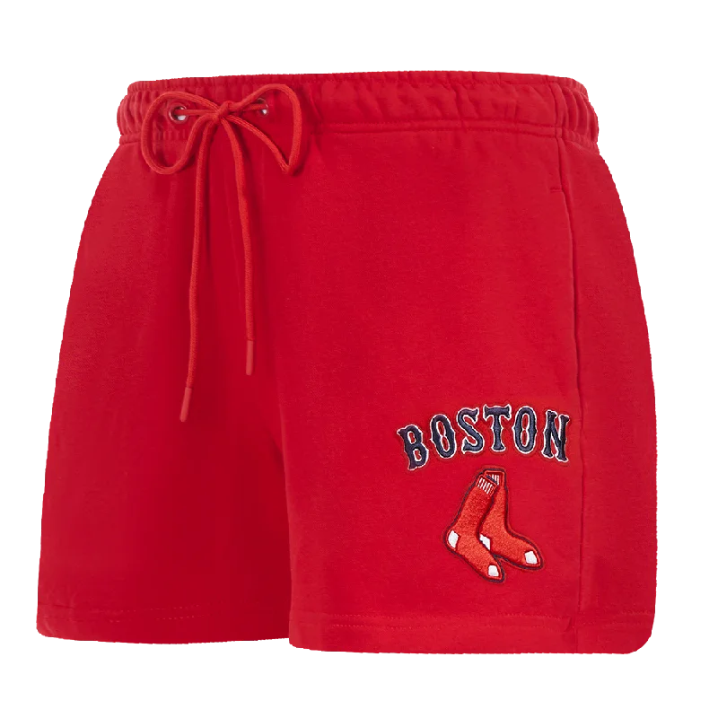 Cozy Chic Promotions MLB BOSTON RED SOX CLASSIC WOMEN'S FLEECE SHORT (RED)