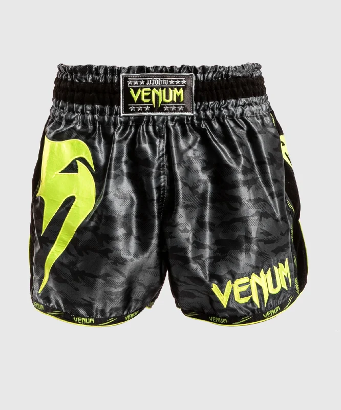 Elevated Casual Discounts Venum Giant Camo Muay Thai Shorts - Black/Yellow