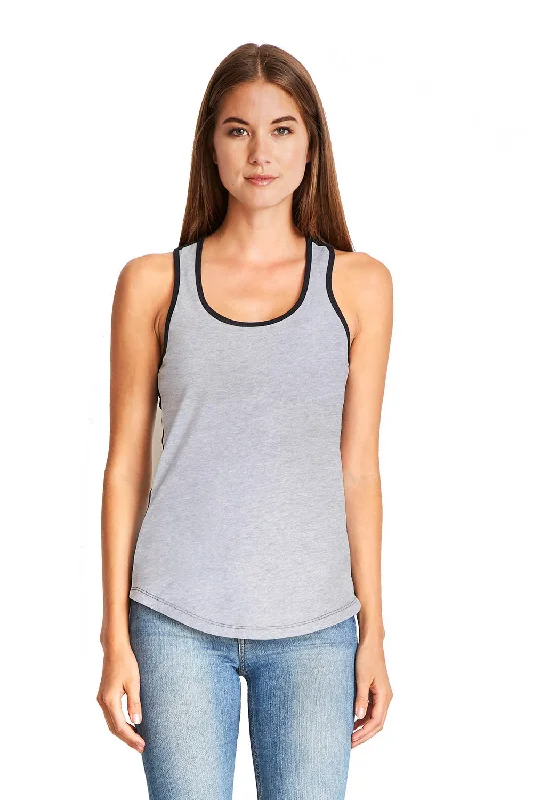 Sale Event, Prices Rock Next Level Womens Ideal Tank Top - Heather Grey/Black - Closeout