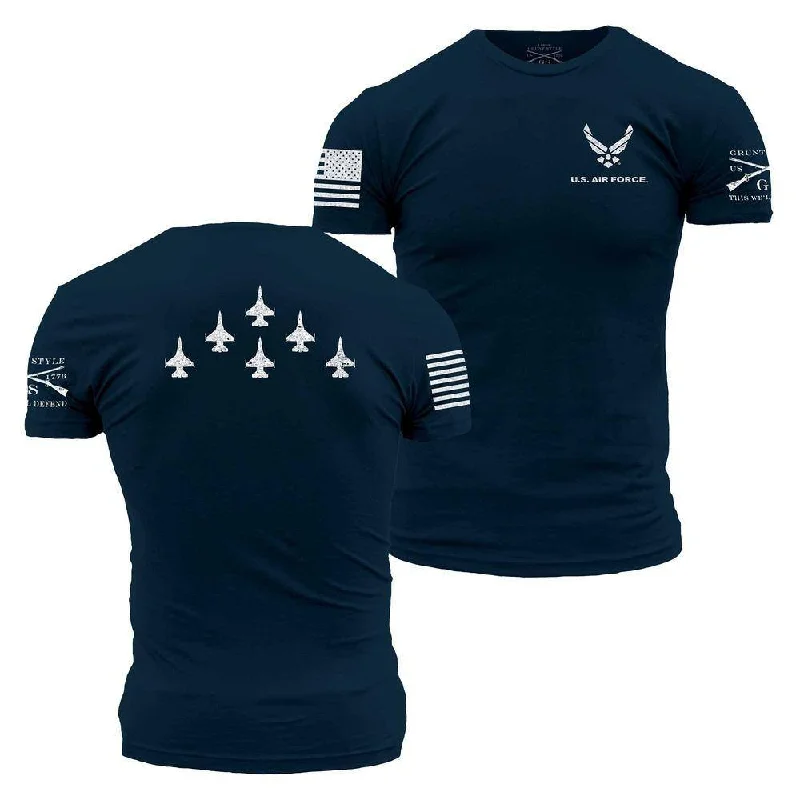 Charming Everyday Clothing For Women USAF - Formation T-Shirt - Navy