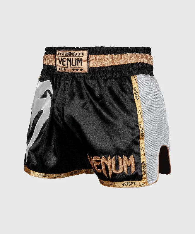 Trendy Fashion Sale Venum Giant Muay Thai Shorts - Black/White/Gold