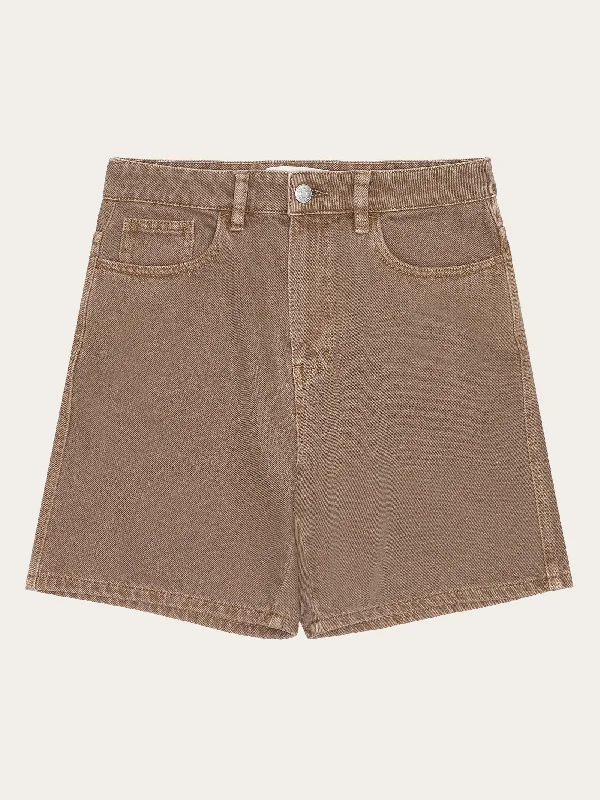 Discover Now GALE straight mid-rise twill 5-pocket shorts - GOTS/Vegan - Tiramisu