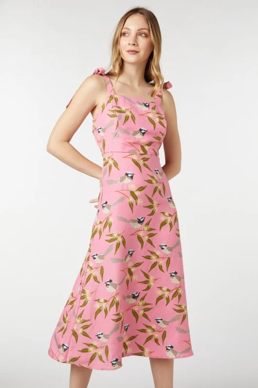 Women's Clothing For Travel Fairy Wren Midi Dress