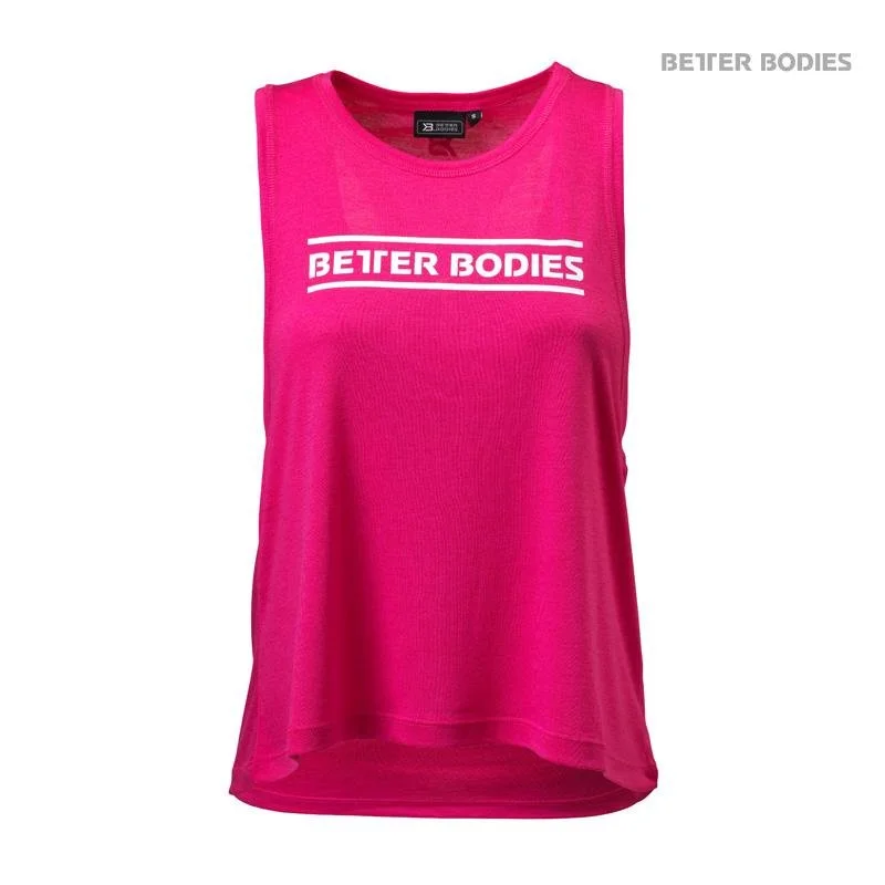 Women's Work Apparel Better Bodies Deep Cut Top - Hot Pink