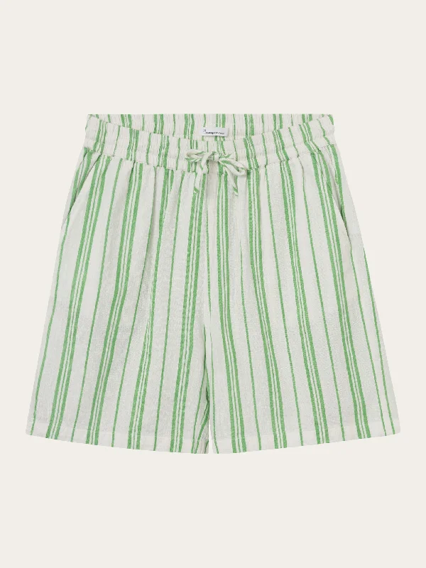 Explore What'S New Cotton elastic waist shorts - Stripe