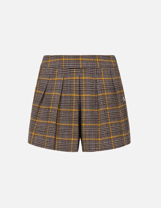 Unleash Your Trendy Side Checked Flare Shorts