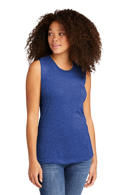 Women's Active Garments For Workouts Next Level Womens Festival Muscle Tank Top - Royal Blue - Closeout