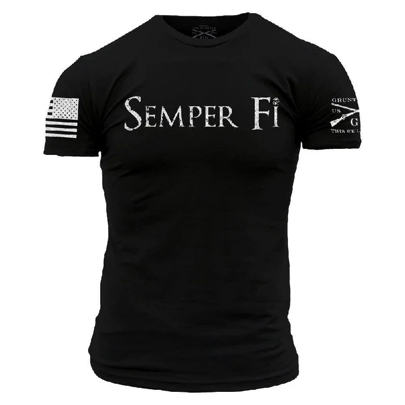 Special Offers, Don't Miss USMC - Semper Fi T-Shirt - Black