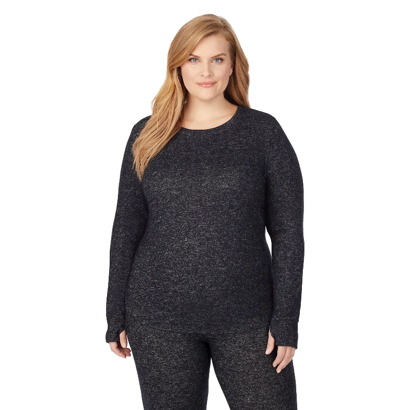 Plus-Size Women's Clothing SoftKnit Long Sleeve Crew PLUS