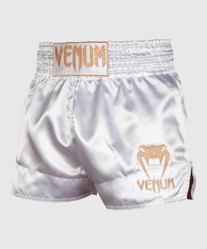 Sustainable Fashion Extravaganza Venum Muay Thai Shorts Classic - White/Gold