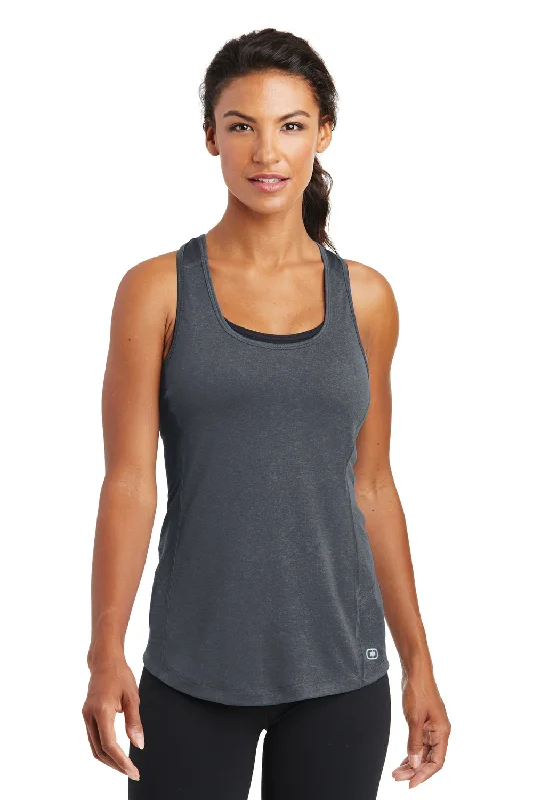 Sustainable Fashion Extravaganza Ogio Womens Endurance Pulse Jersey Moisture Wicking Tank Top - Gear Grey