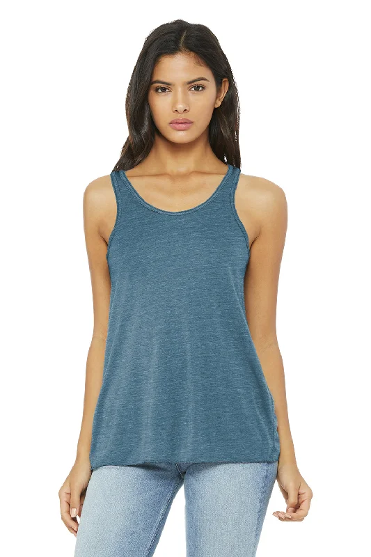 Feminine Style Promotions Bella + Canvas Womens Flowy Tank Top - Denim Blue Slub - Closeout