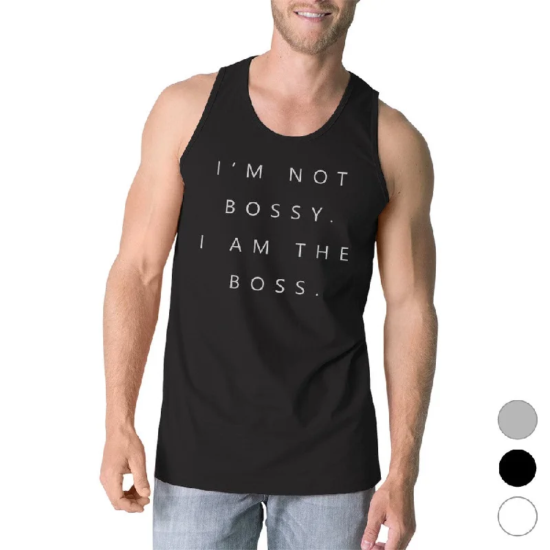 Popular Collection I'm Not Bossy Mens Funny Saying Gym Tank Top Humorous Gift For Him