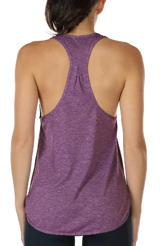 Unleash Your Trendy Side TK23 icyzone Workout Tank Tops for Women - Athletic Yoga Tops, Racerback Running Tank Top