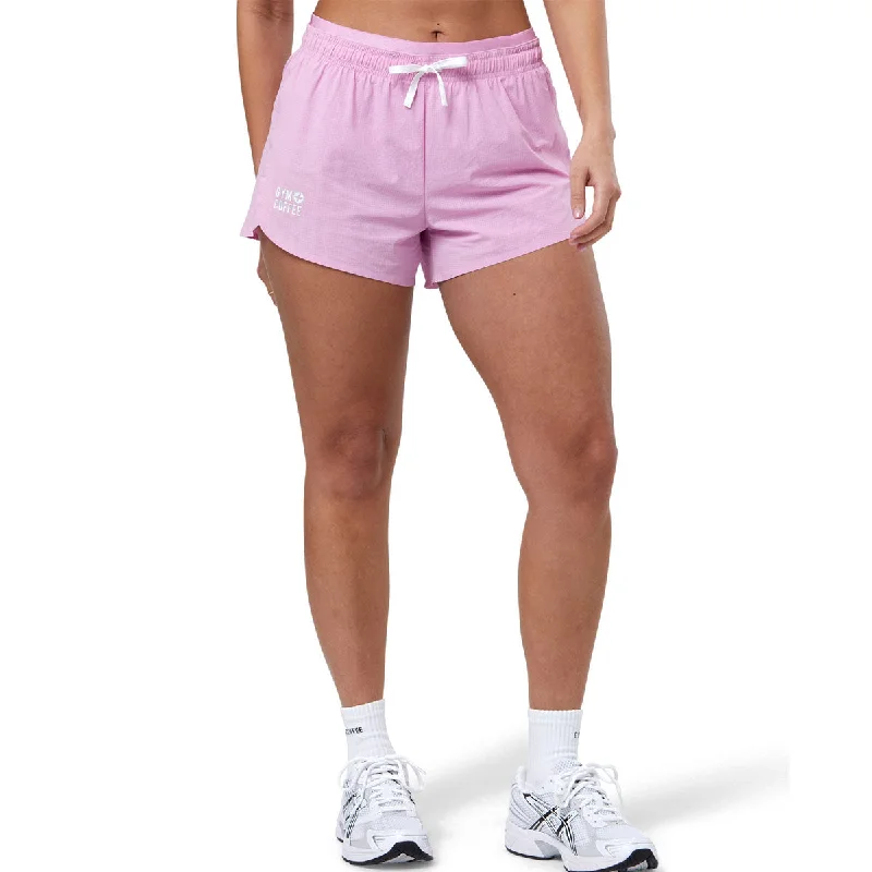 Contemporary Chic Promotions Gym+Coffee Ripstop Shorts - Womens - Cotton Candy