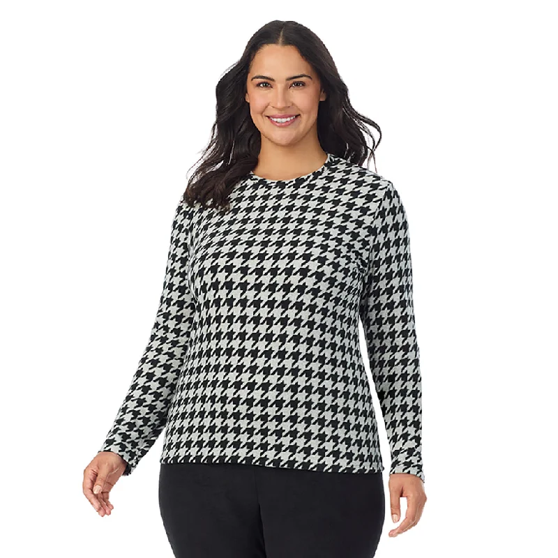 Lt Grey Heather Houndstooth