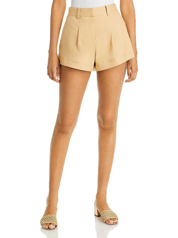 Women's Office Outfit Womens Pleated Mini Casual Shorts