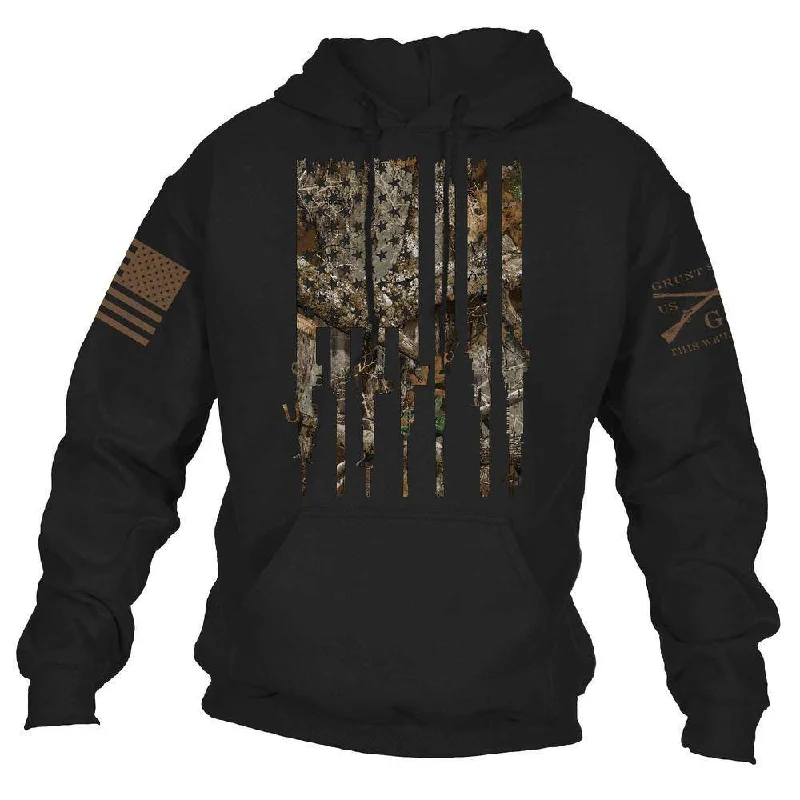 Discover Promotions Realtree Edge® Rifle Flag Hoodie - Black