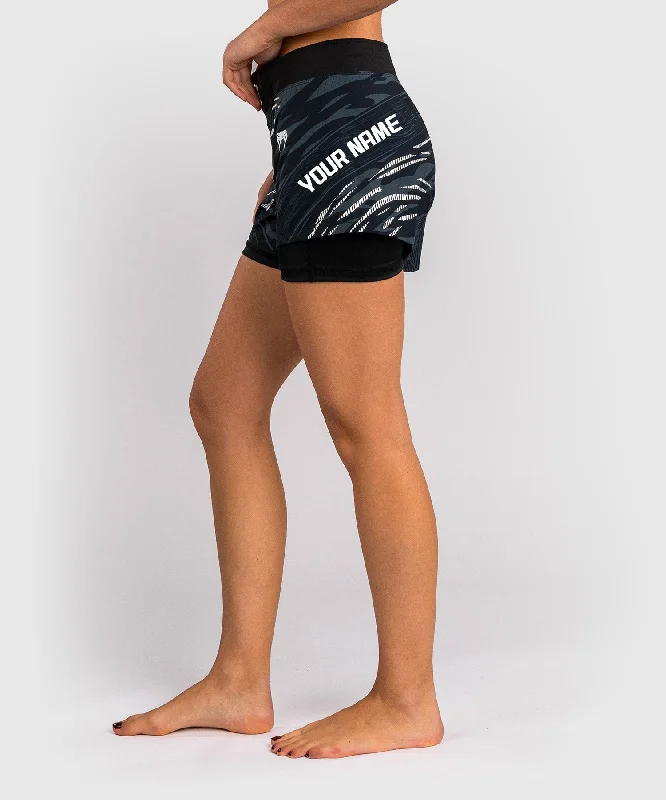 Women's Athleisure Apparel UFC Fusion by Venum Personalized Authentic Fight Night Women's Fight Short - Black