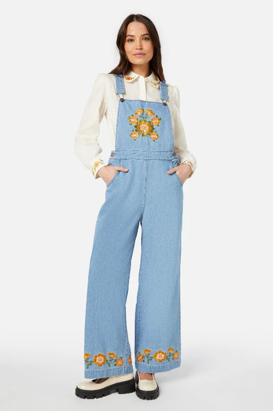 Popular Collection Folk Embroidered Overall