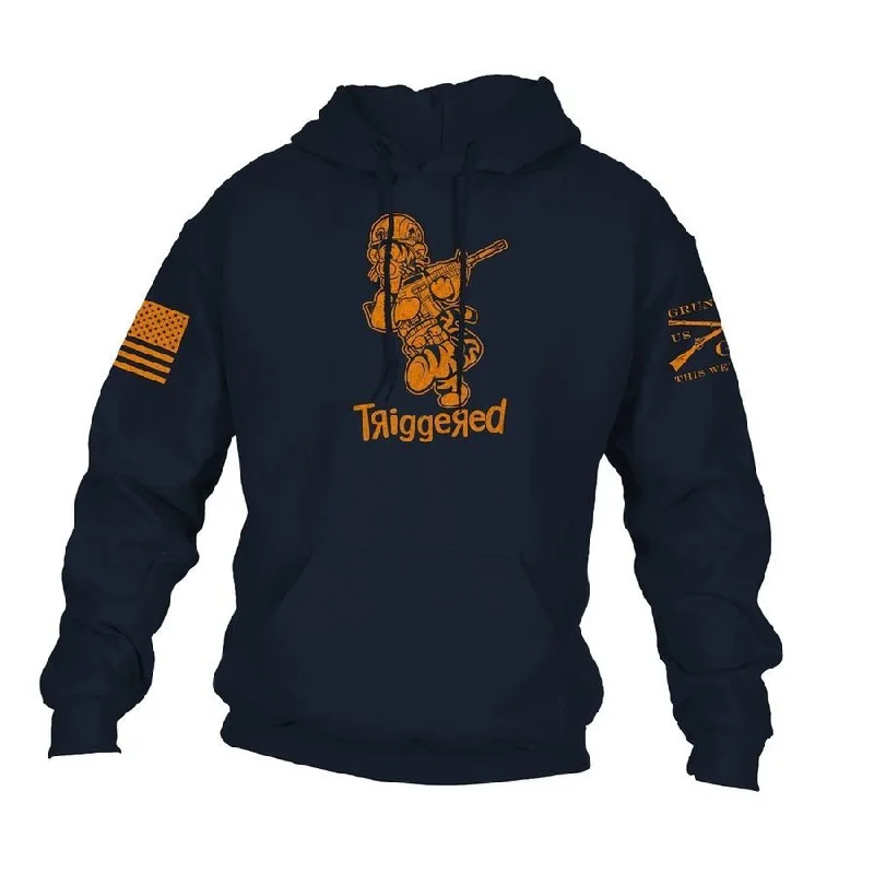 Women's Elegant Clothing Sets Triggered Hoodie - Navy