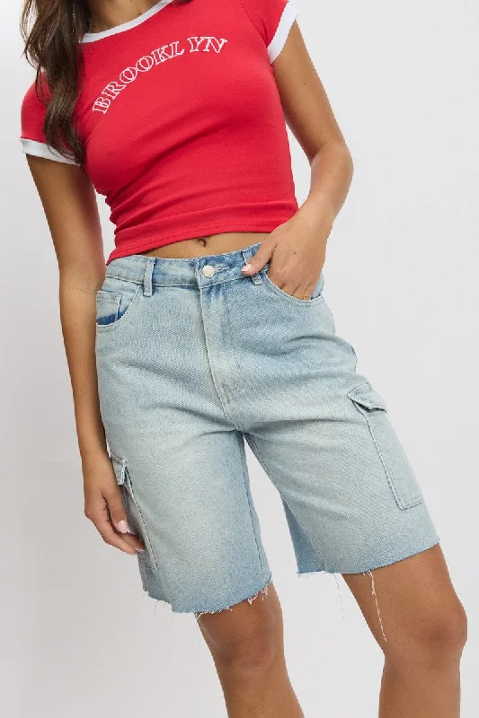 Women's Evening Attire Denim Relaxed Shorts