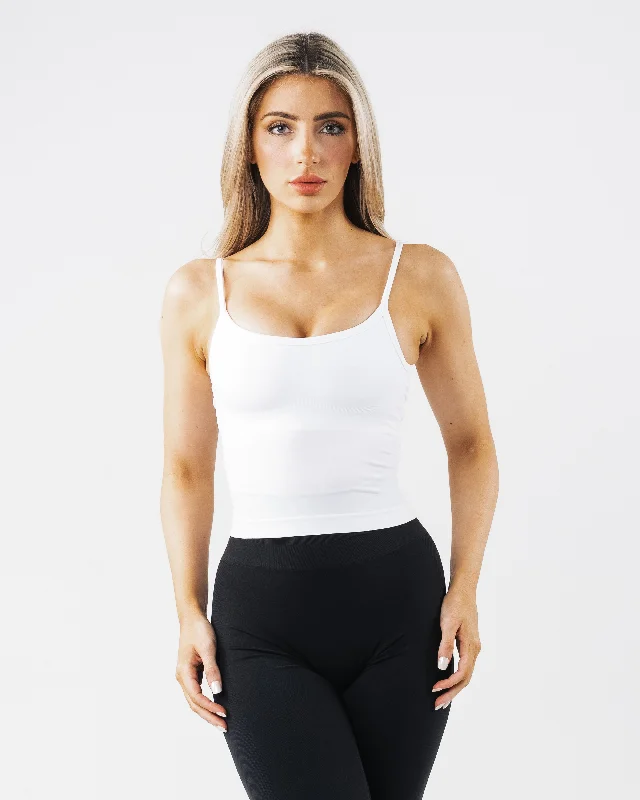 Dive Into Trendy Styles Push Tank - White