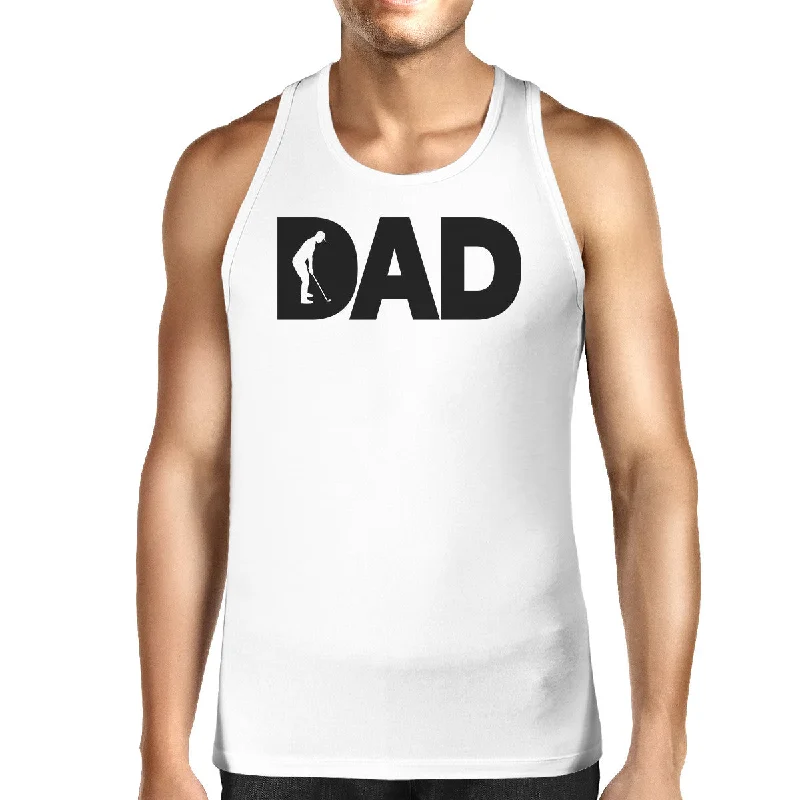 Women's Festive Attire Dad Golf Mens White Graphic Tanks Unique Design Gifts For Father