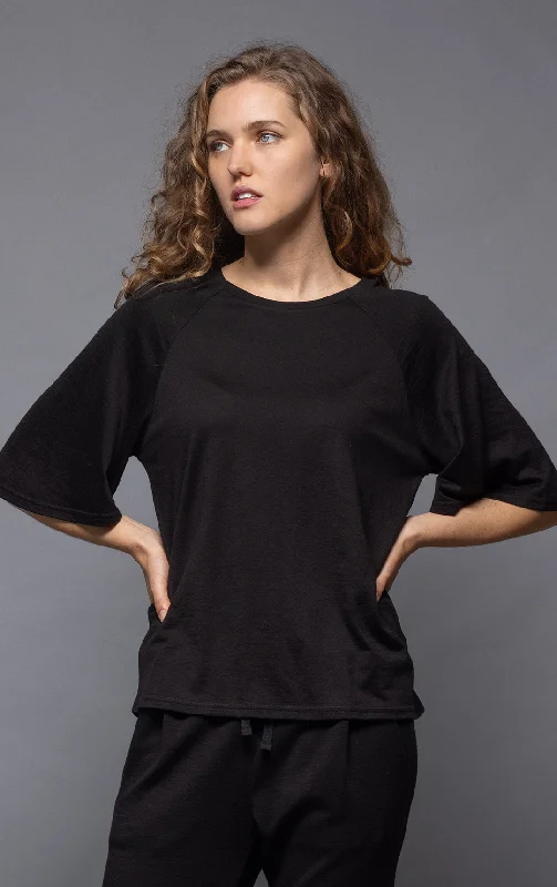 Stylish Outerwear Clothing For Women 180G MERINO FLUTTER SLEEVE TEE