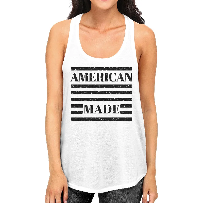 Tailored Clothing For Women American Made Womens Cotton Tank Top Cute 4th Of July Design