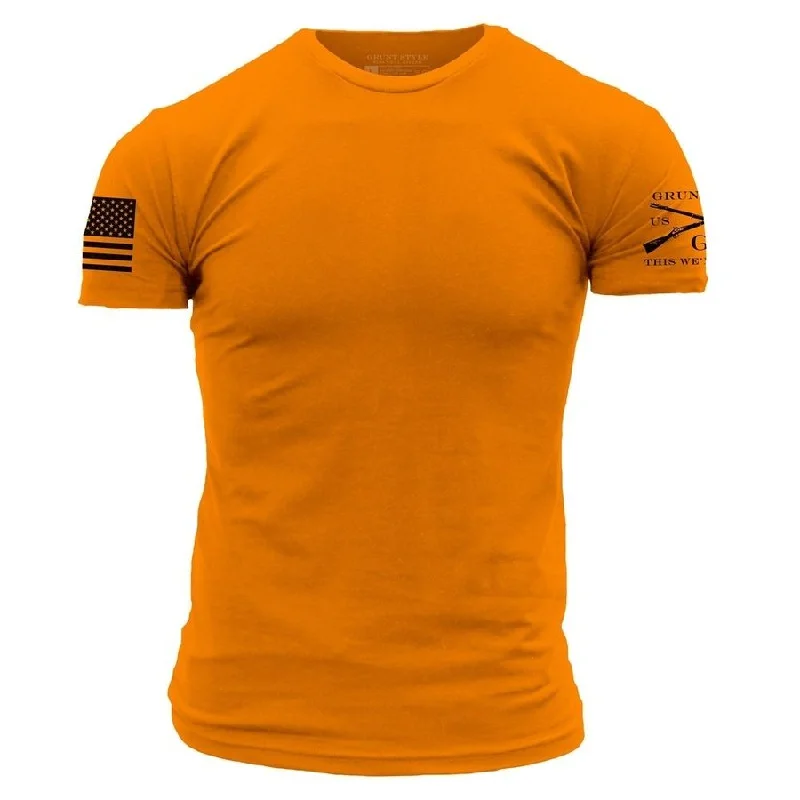 Best Deals Of The Season Safety Orange Basic T-Shirt