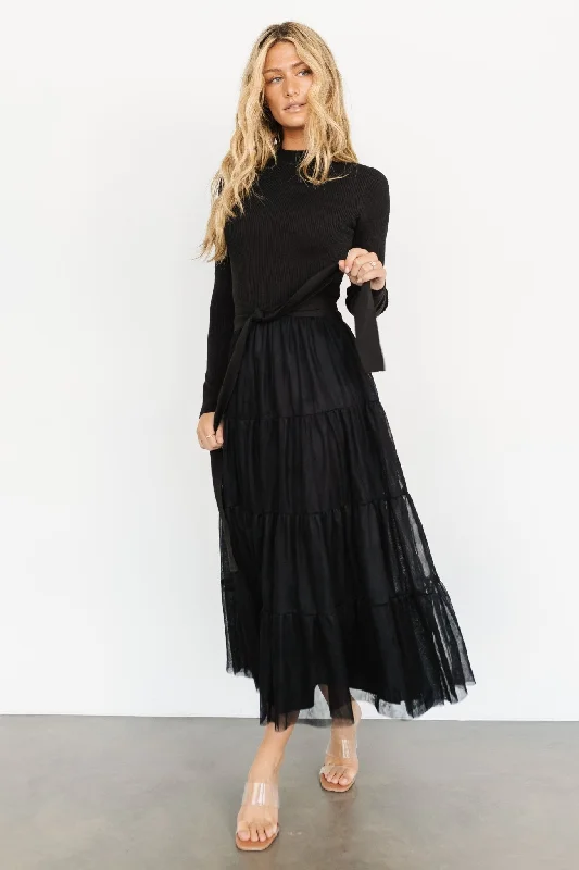 Special Offer For You Demi Sweater Tulle Dress | Black