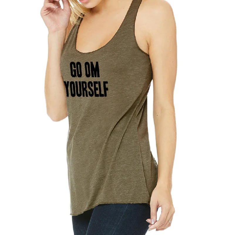 Limited Stock, Big Discounts Yoga Tank Tops - Go OM Yourself Backstage Tank (FONT AND CENTER)