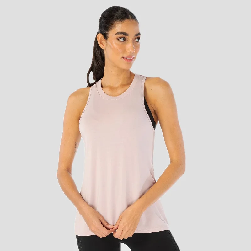 Elegant Women's Attire Infinity Longline Workout Tank - Light Elderberry