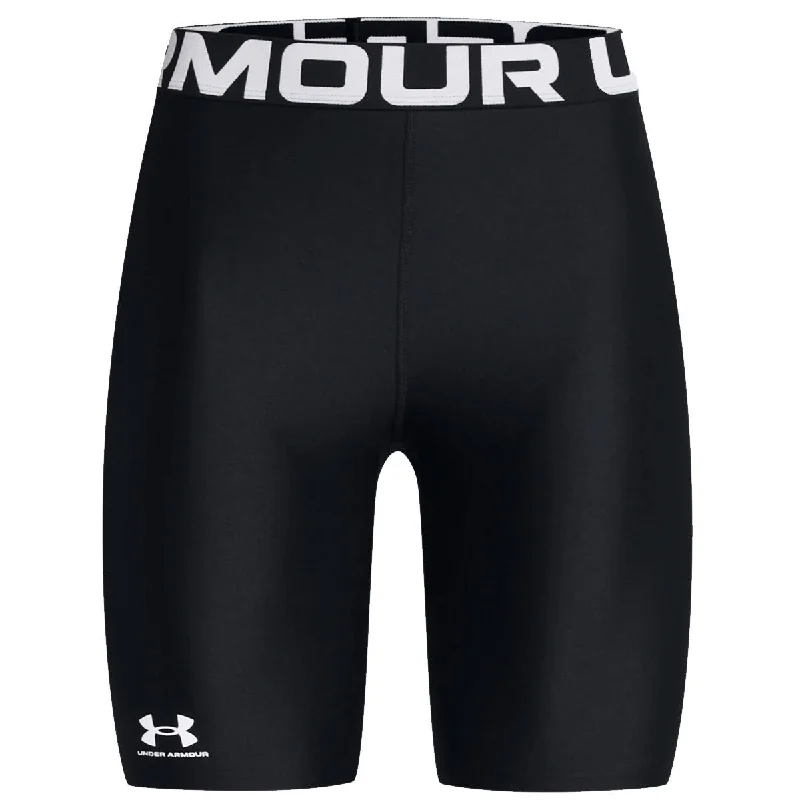 Plus-Size Women's Clothing Under Armour Heatgear Authentics 8 inch Shorts - Womens - Black/White