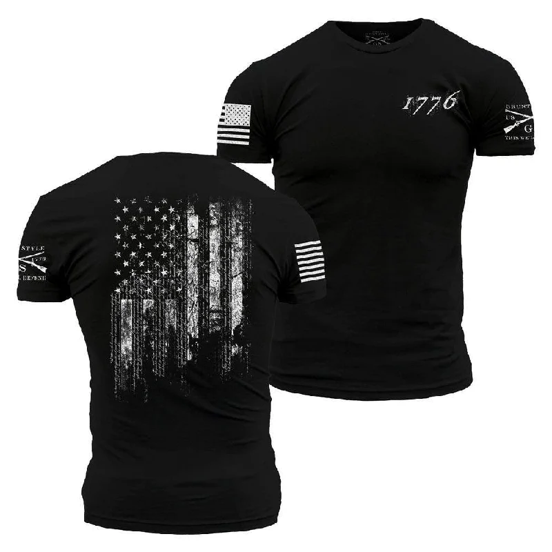 Chic & Cozy Collection 1776 Flag T-Shirt - Black