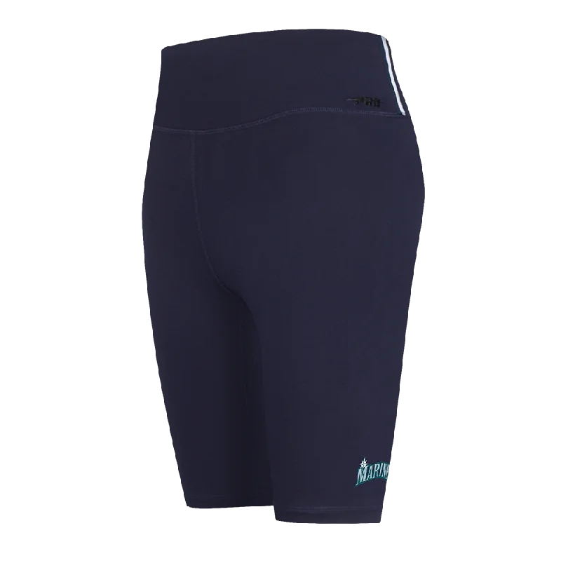 Hot Brand Discounts MLB SEATTLE MARINERS CLASSIC WOMEN'S COTTON BIKE SHORT (MIDNIGHT NAVY)