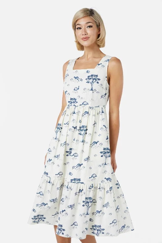 Sleek Style Discounts Aus Toile Midi Dress