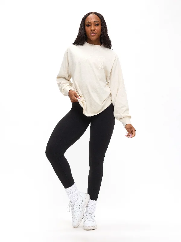 Massive Savings BB Long Sleeve Tee - Bone