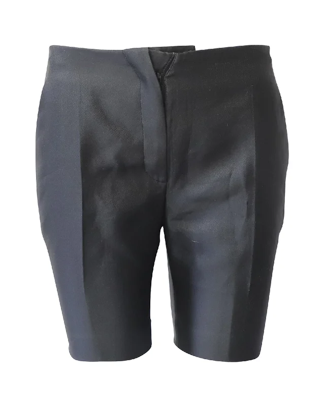 Step Ahead, Lead The Trend Prada Tapered Shorts in Black Polyester