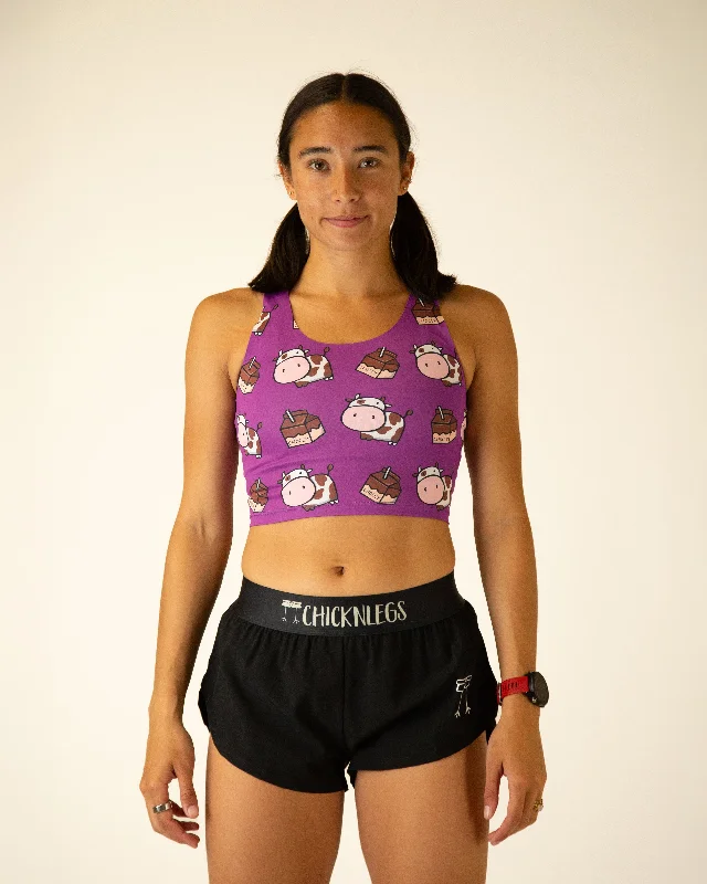 Limited Time Offers Women's Choccy Cows PWR Crop Top