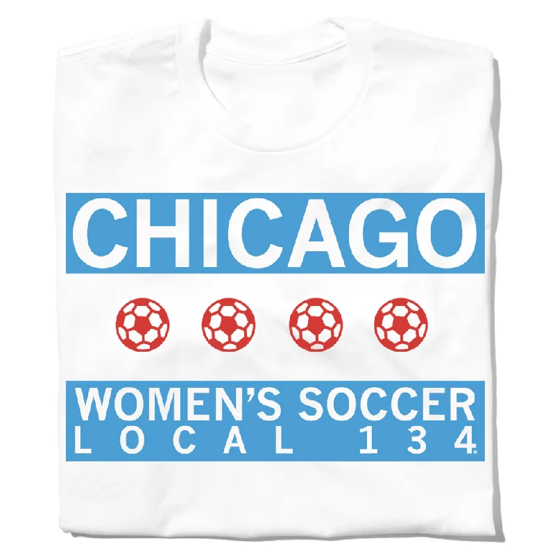 New Arrivals Women's Soccer Chicago Flag