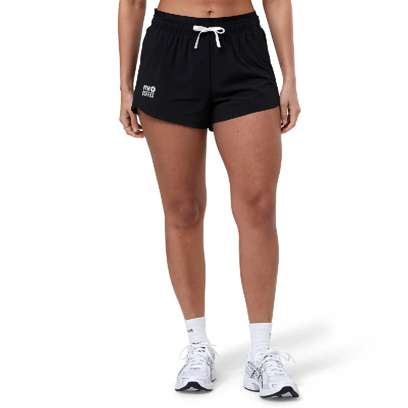 Premium Style Offers Gym+Coffee Ripstop Shorts - Womens - Black