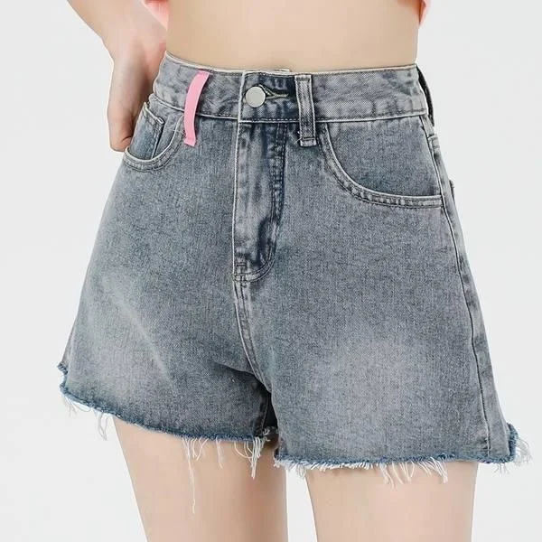 On-Trend Fashion Offers Casual High Waist Embroidery Denim Shorts for Women