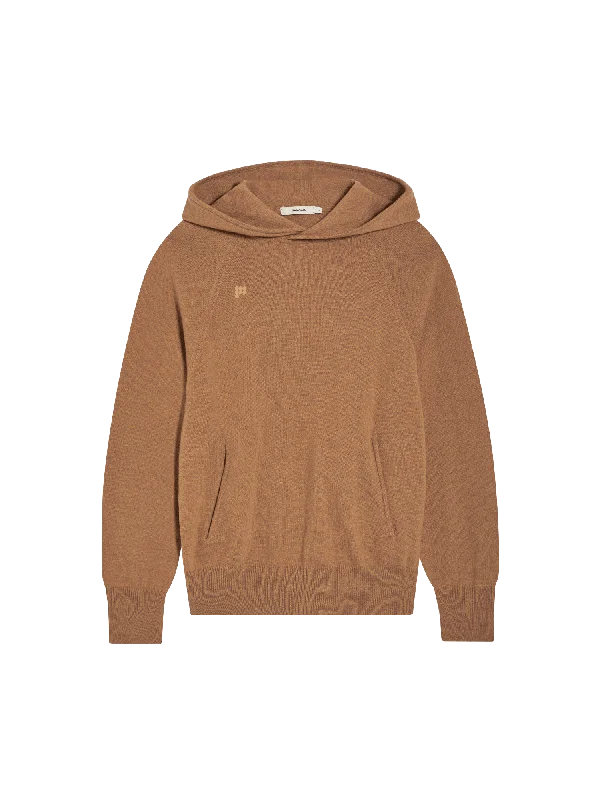 Women's Trendy Clothing Womens Recycled Cashmere Hoodie—camel