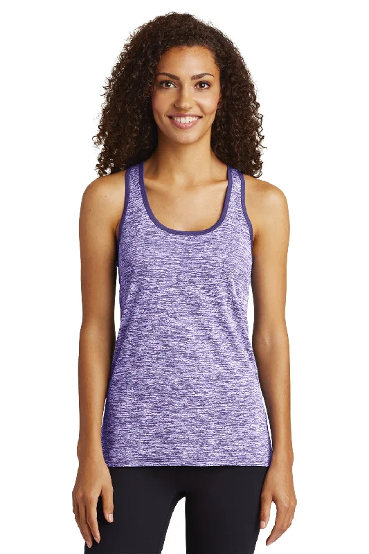 Affordable Luxury Women's Garments Sport-Tek Womens Electric Heather Moisture Wicking Tank Top - Purple Electric/Purple - Closeout