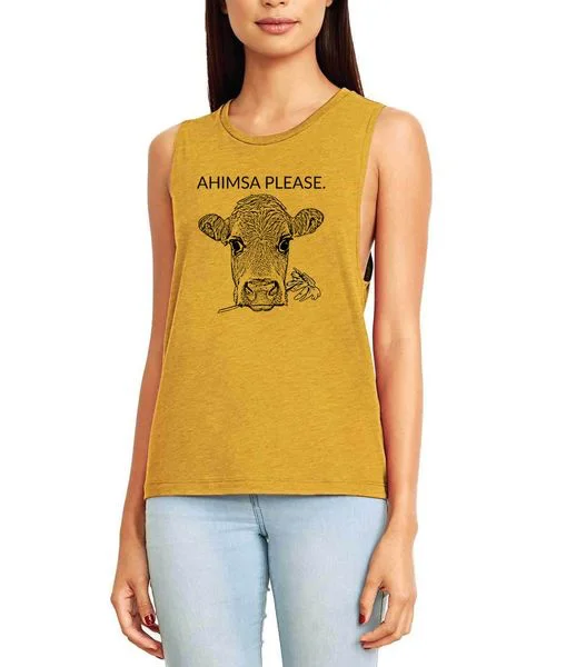 Gift Ideas Ahimsa Rock Concert Crew Tee - Vegan Tank Top