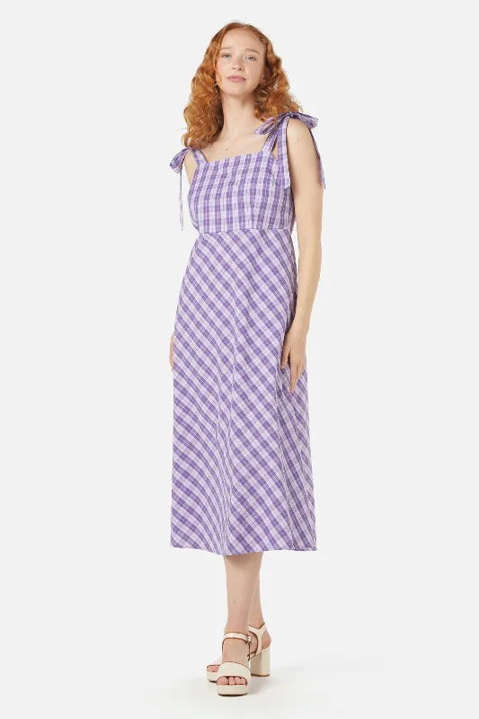 Feminine Luxe Style Sale Juno Check Sundress