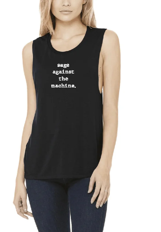 Elegant Fashion Offers Sage Against The Machine - Rock & Roll Yoga Crew Tank