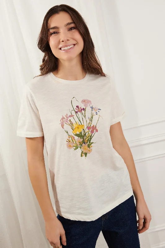 Women's Romantic Outfit T-shirt imprimé en coton - Femme